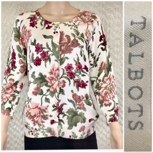 Talbots Women’s Sweater Floral Sz M
